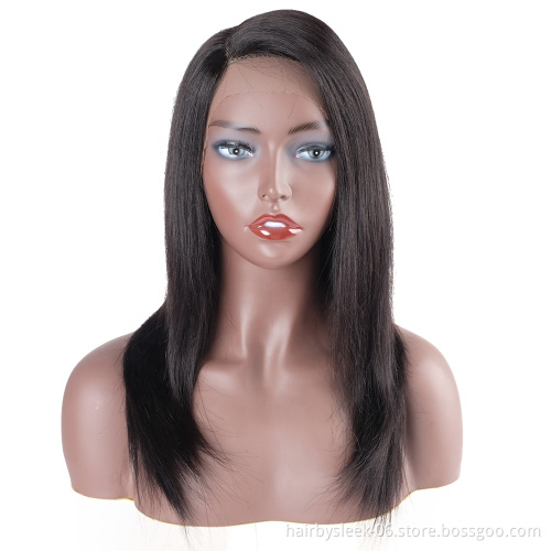 Wholesale Vendors side part Straight Pre Plucked with Natural Baby Hair Lace Frontal Wig human hair lace front human Hair Wigs